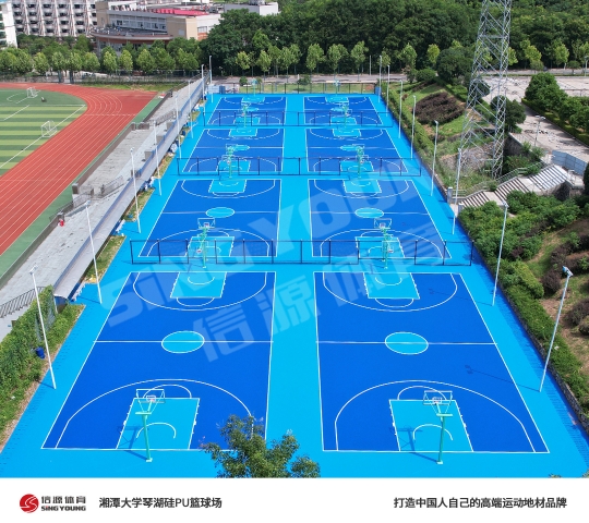 湘潭大学琴湖硅PU篮球场